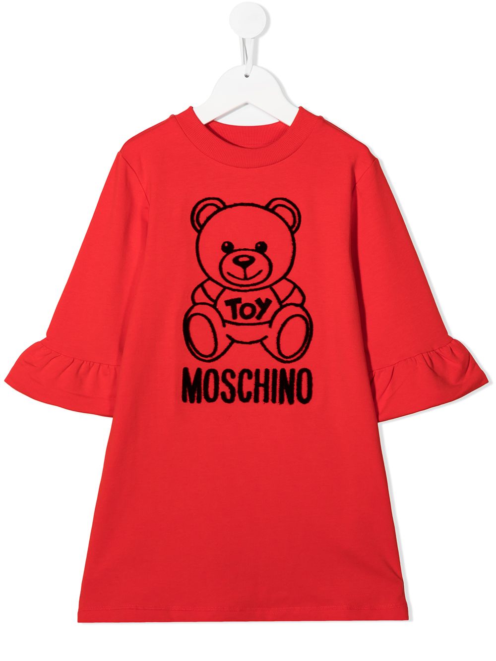 фото Moschino kids платье-футболка с принтом teddy bear