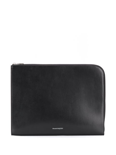 Alexander McQueen zip-fastening clutch Men