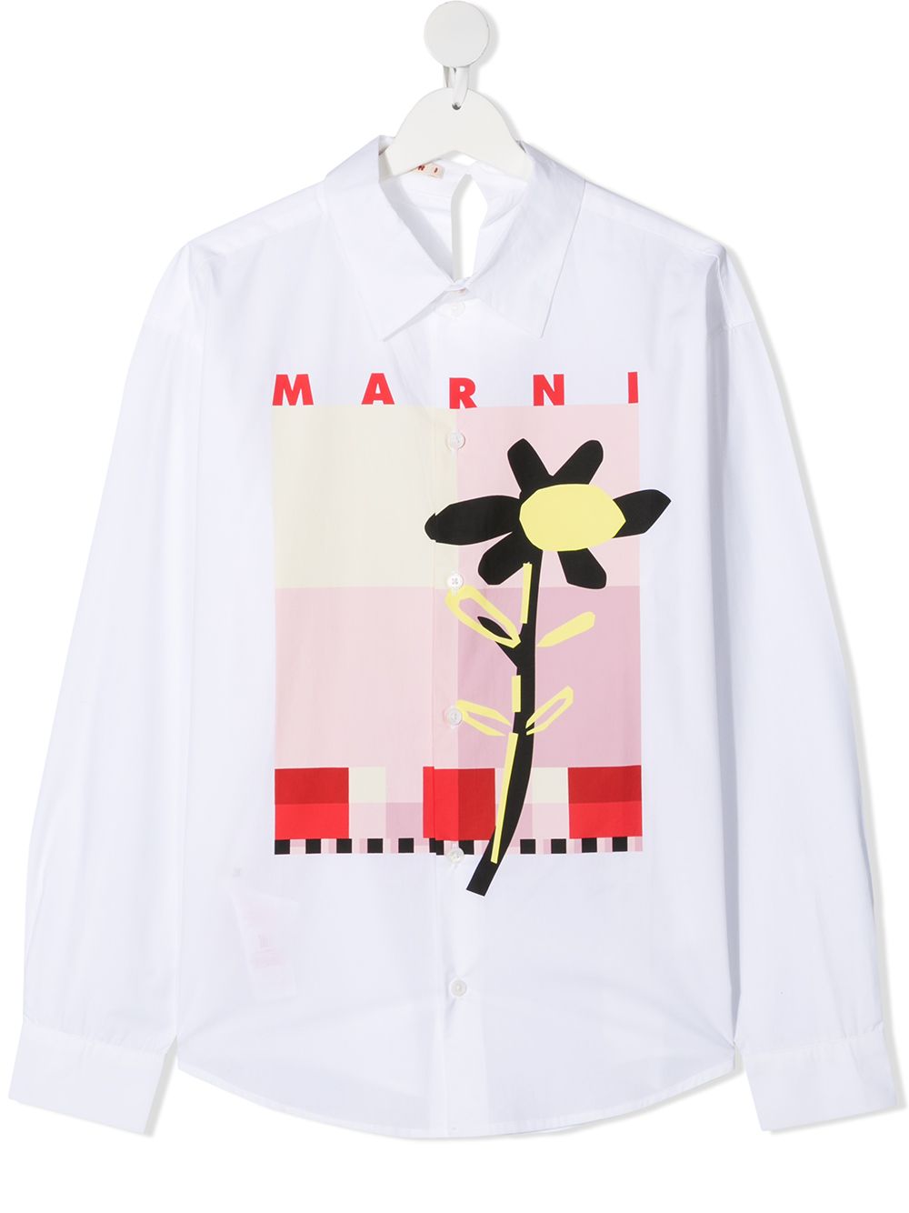 фото Marni kids футболка с геометричным принтом