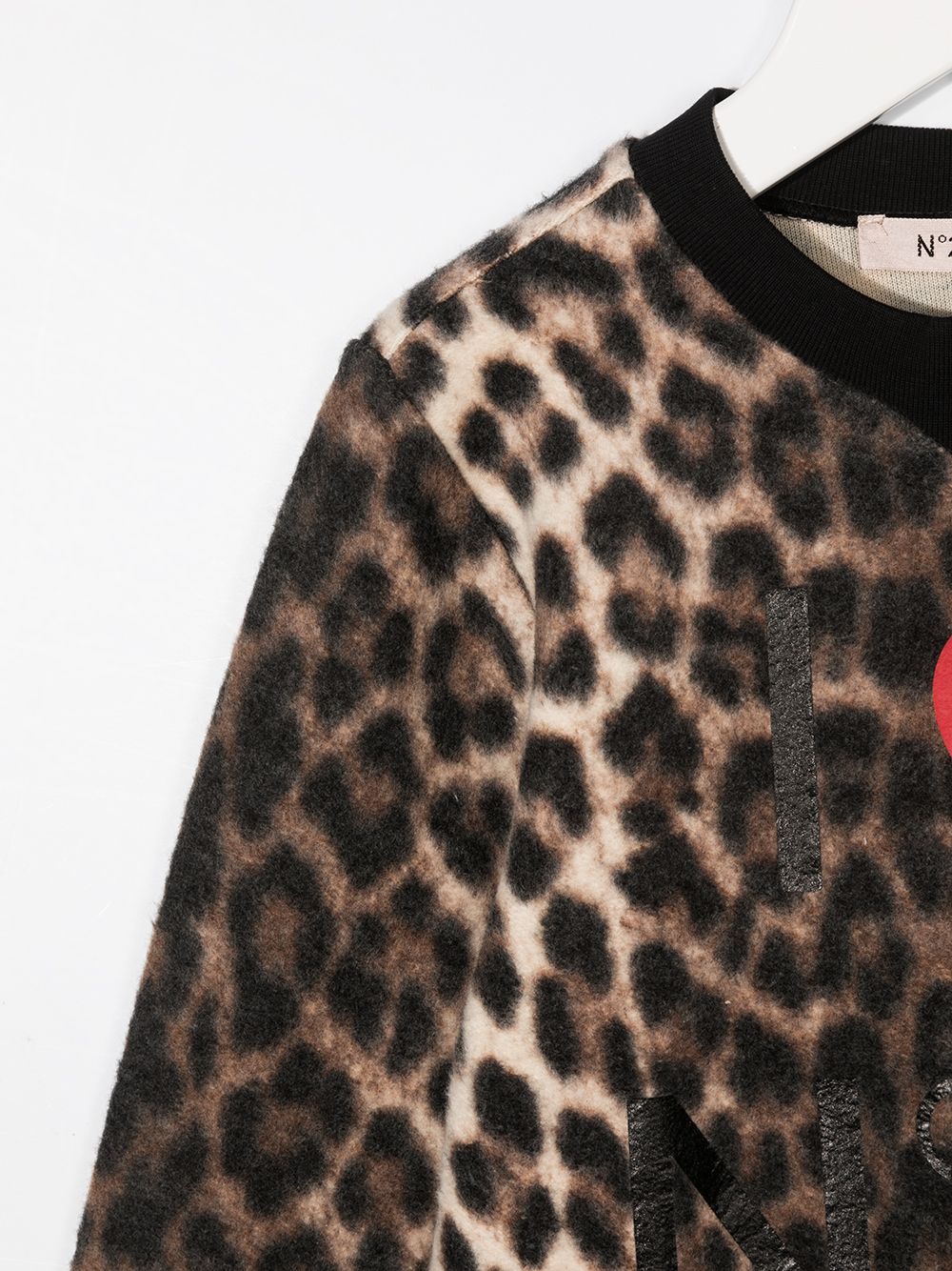 фото Nº21 kids leopard-print logo sweatshirt