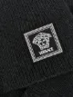 Versace logo-patch wool scarf