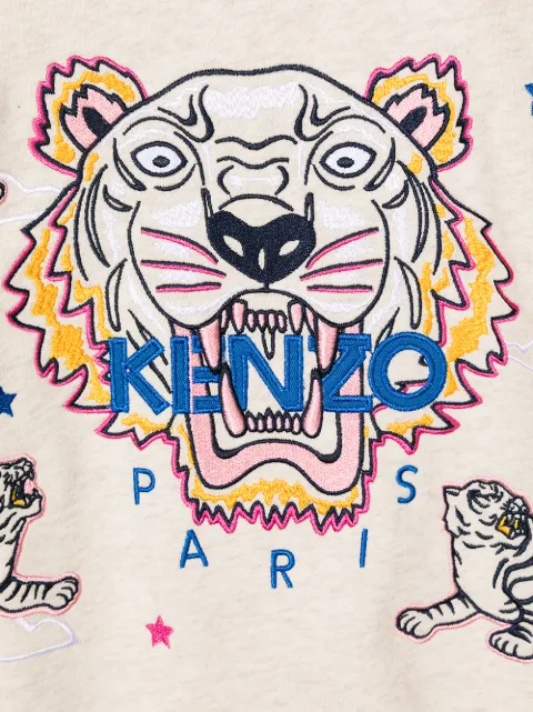 Kenzo Kids Tiger Embroidered Sweatshirt For Kids Kr At Farfetch Com