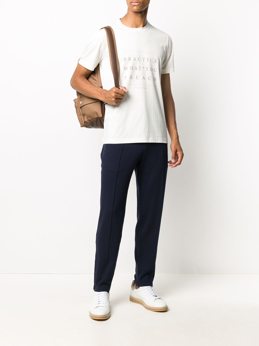 фото Brunello cucinelli drawstring waist trousers