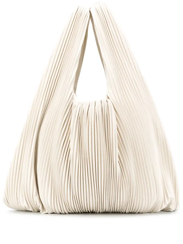 pleated tote bag