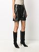 IRO leather straight leg shorts