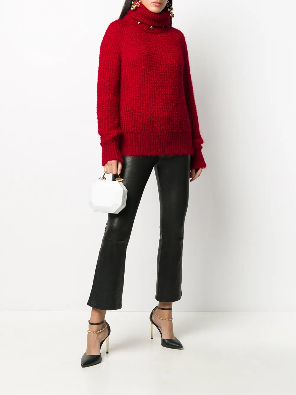 Balmain Coltrui met knoopdetail - Rood