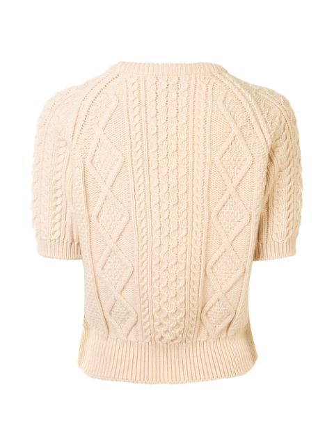 Shop Chanel Pre-Owned 1996 cable-knit wool jumper with Express Delivery ...