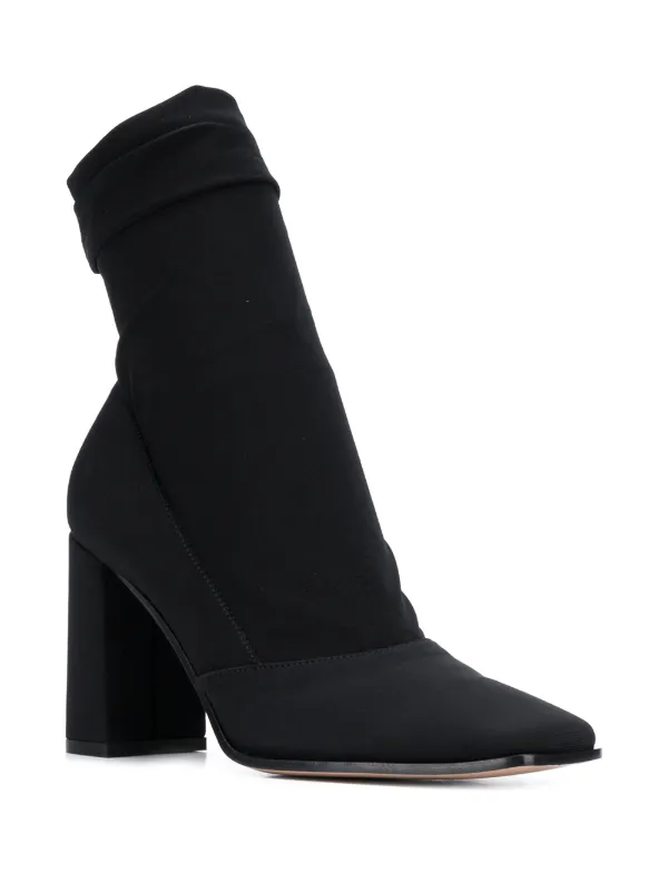square toe high heel boots