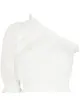 Image 1 of Peony one-shoulder organic cotton blouse