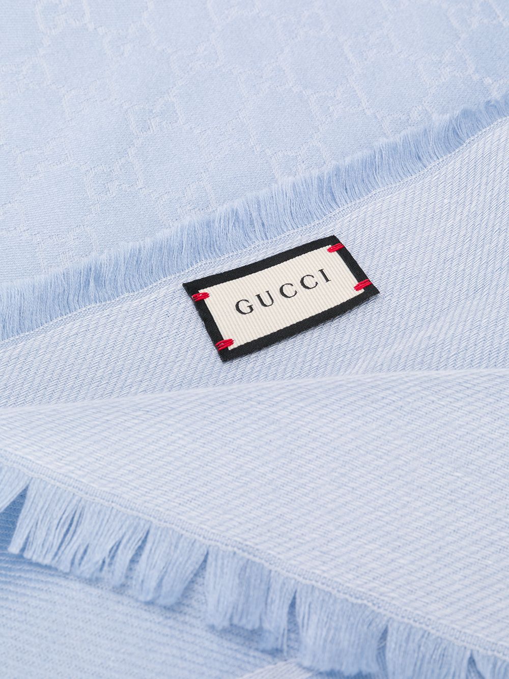 фото Gucci жаккардовая шаль с узором gg
