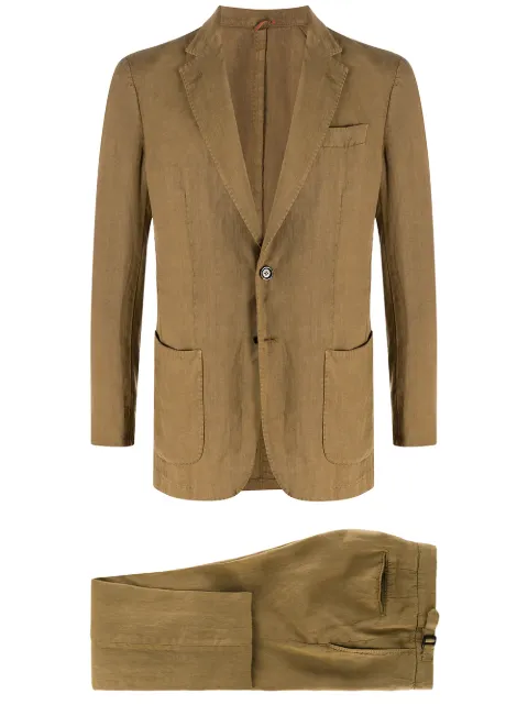 Dell'oglio linen single-breasted suit