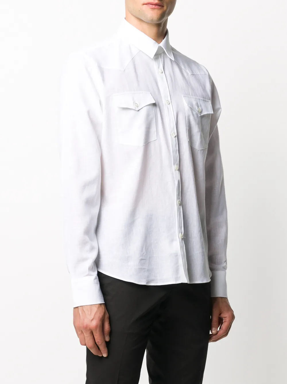 Dell'oglio Getailleerd overhemd Wit