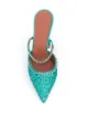 Amina Muaddi Gilda crystal-embellished glitter mules