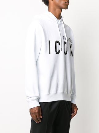 Icon print hooded sweatshirt展示图