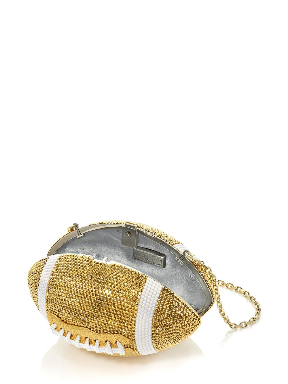 фото Judith leiber football ball clutch bag