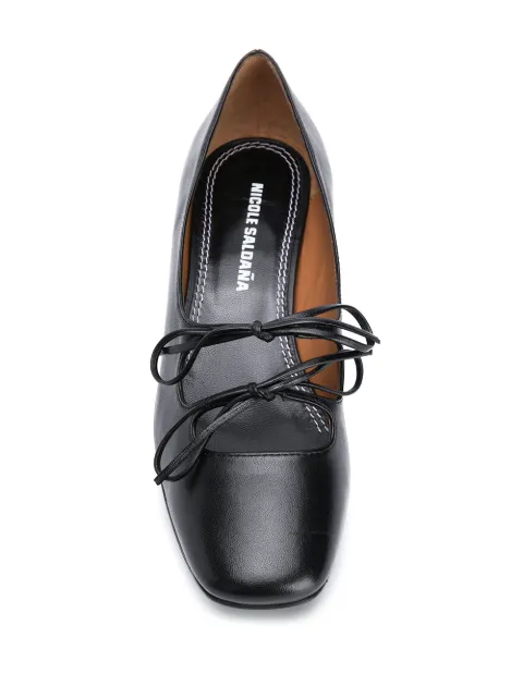 Nicole Saldaña Isabel Tie-strap Pumps In Black