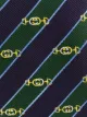 Gucci Horsebit-embroidered striped tie