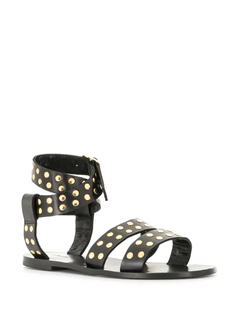Shop black ANINE BING Gia studded sandals with Afterpay - Farfetch Australia