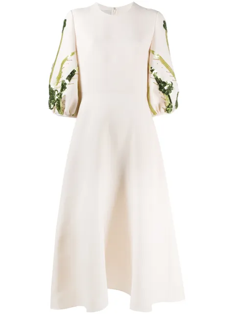 Valentino Garavani embroidered crepe couture dress