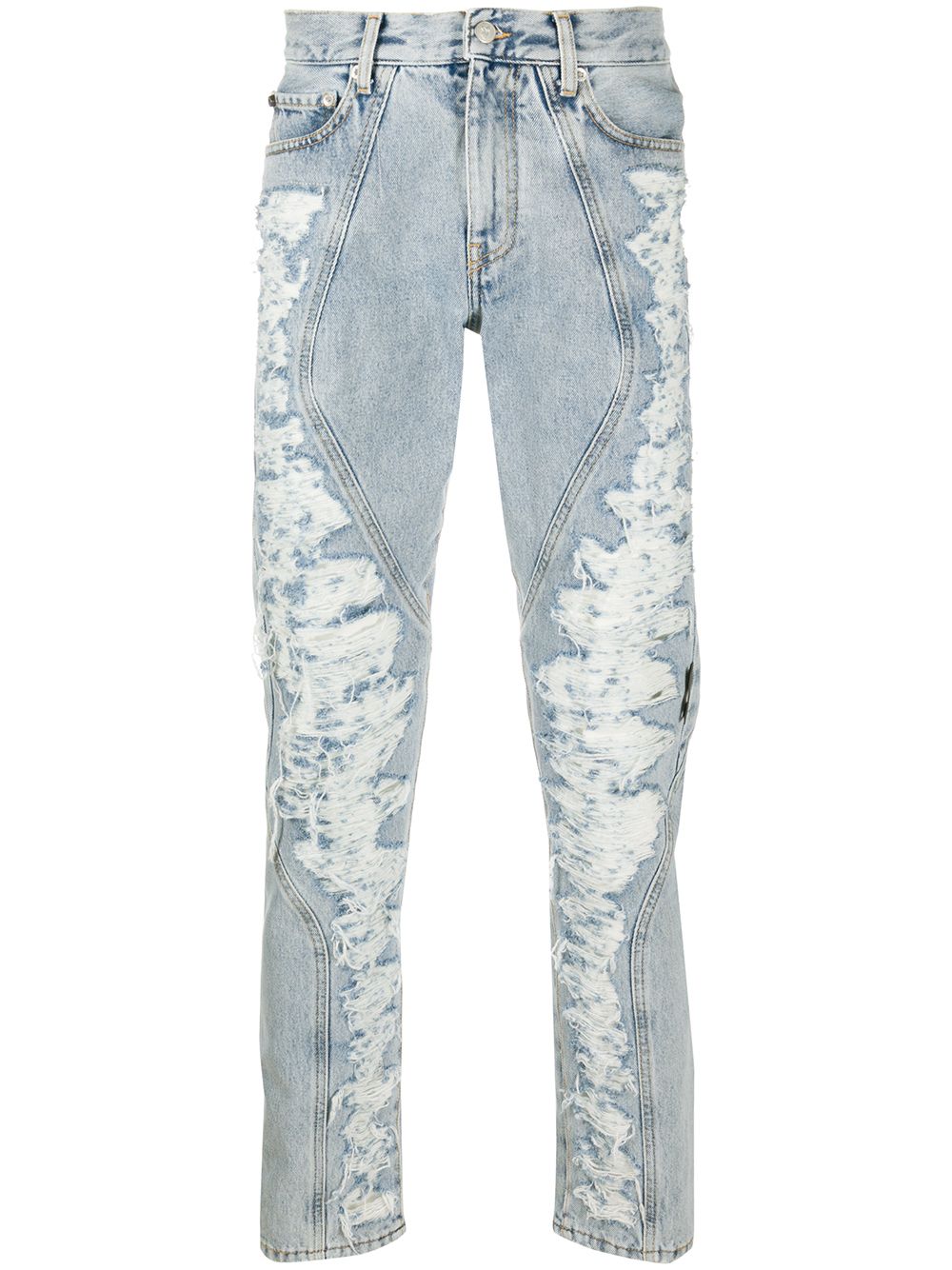 фото Off-white distressed panel jeans