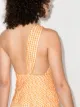 Peony Mandarin one-shoulder midi dress