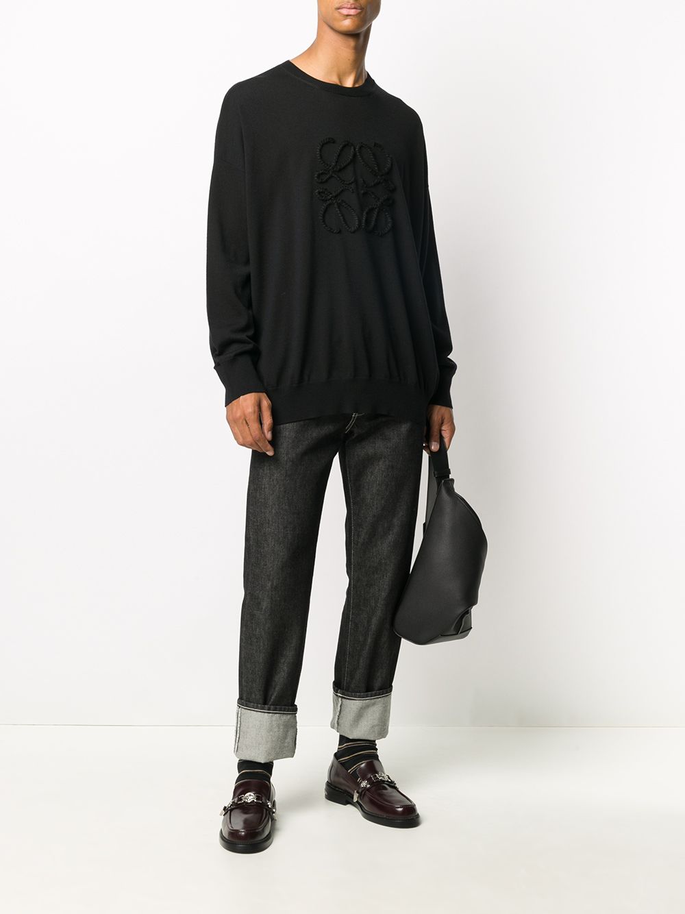 фото Loewe embroidered logo cashmere-wool jumper