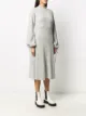 MSGM فستان تصميم كنزة منسوج ومضلع