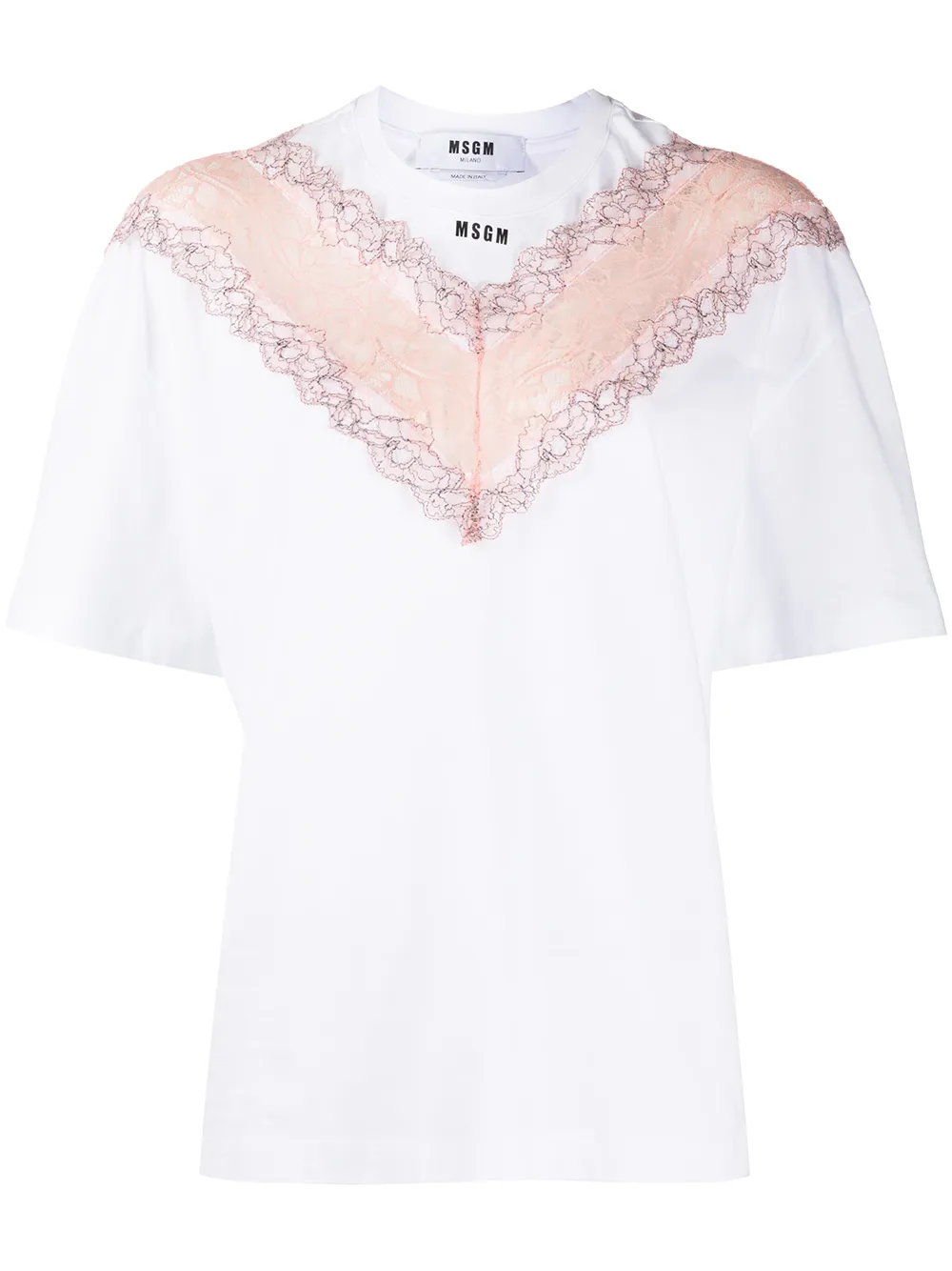 фото Msgm футболка с кружевом