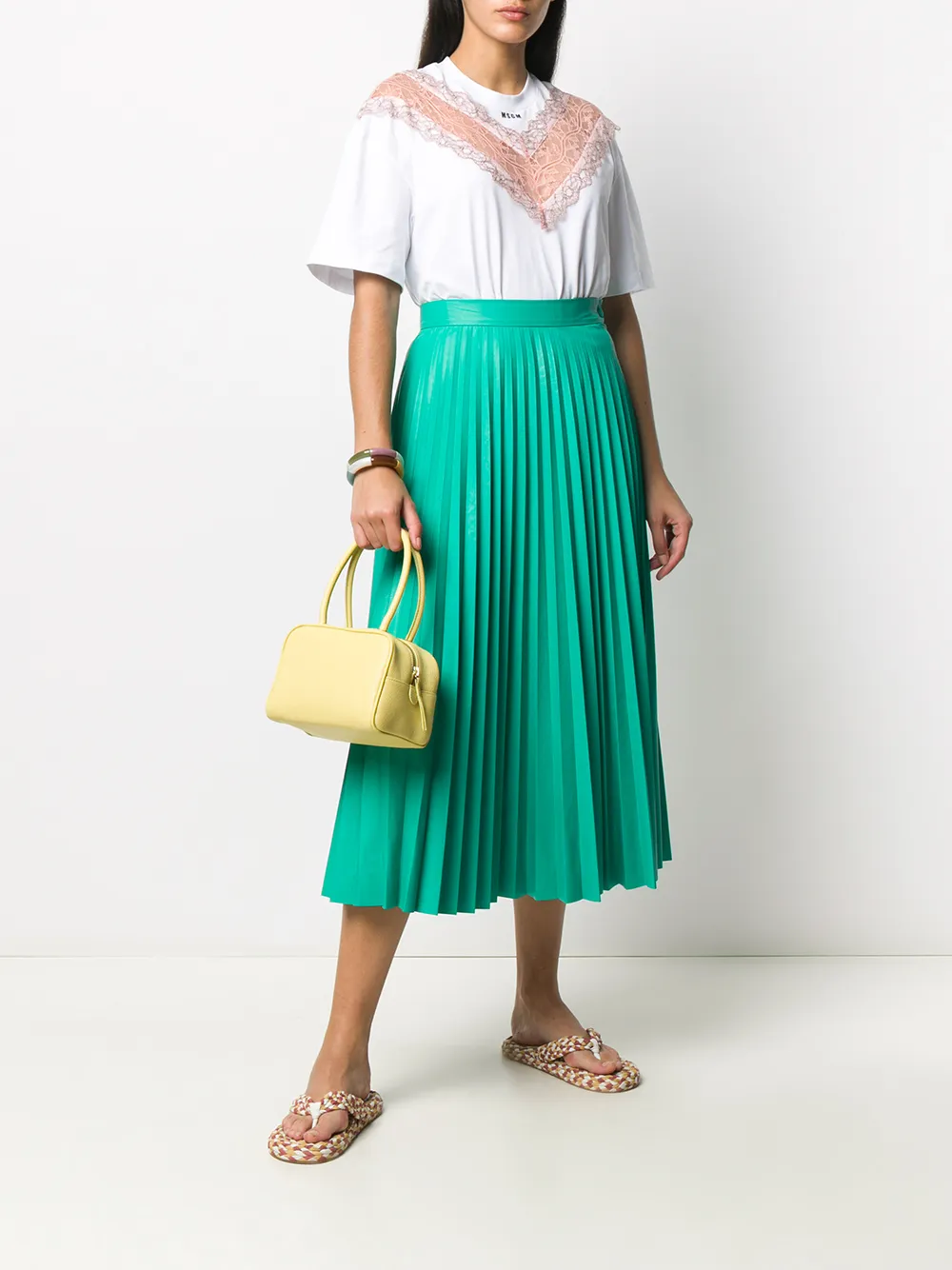 фото Msgm футболка с кружевом