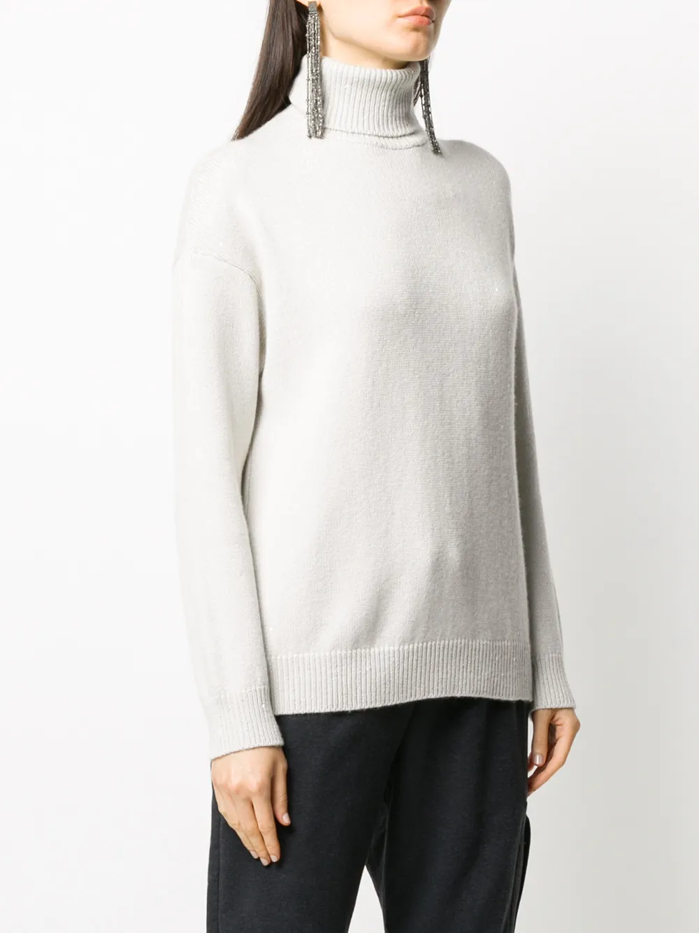  Brunello Cucinelli Roll Neck Jumper - Neutrals 
