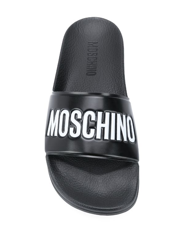 Black Moschino Sliders Hot Sale, UP TO 56% OFF | www 