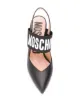 Moschino logo strap pumps