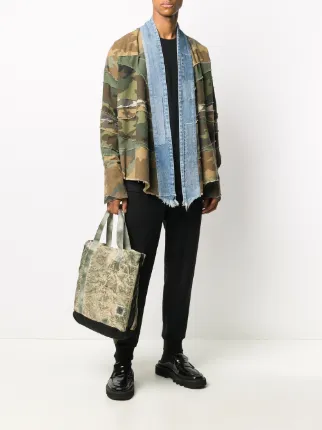 Mixed Camouflage Kimono jacket展示图