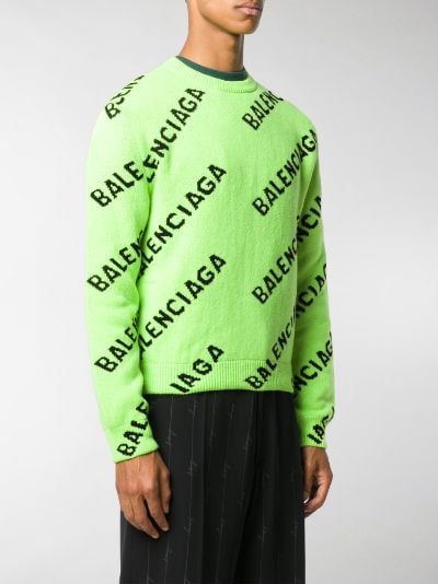 balenciaga green jumper