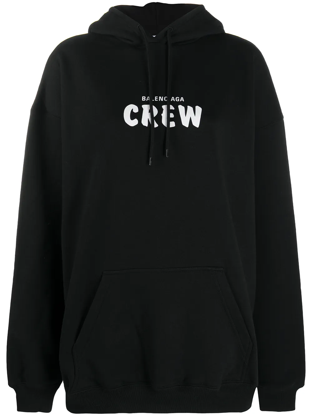 Balenciaga Felpa Crew oversize con stampa - Nero