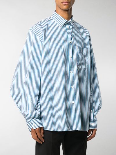 balenciaga oversized striped shirt