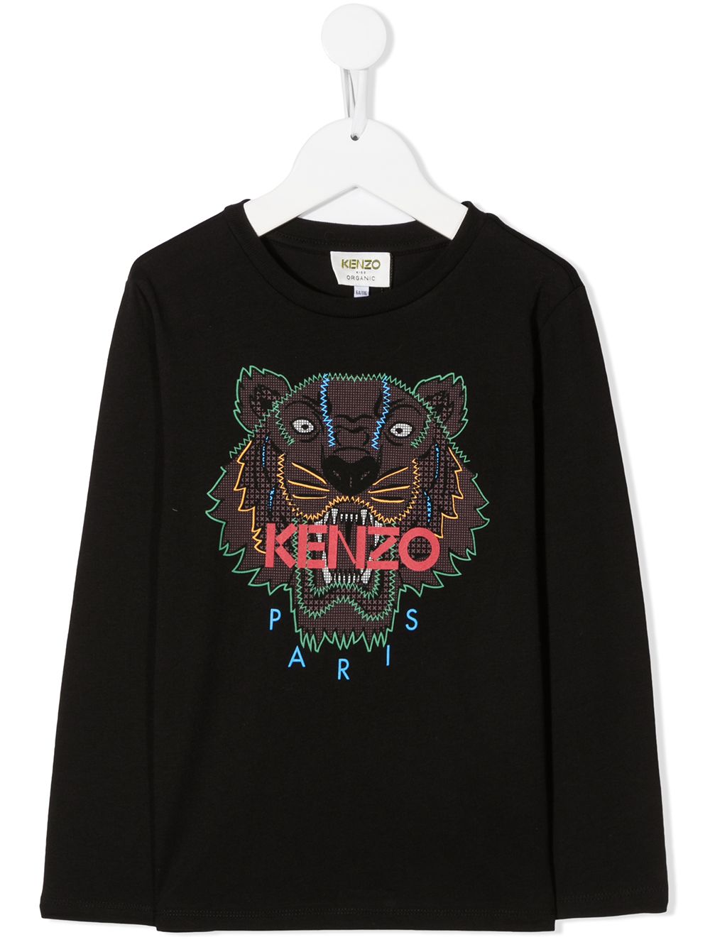 фото Kenzo kids футболка с принтом tiger