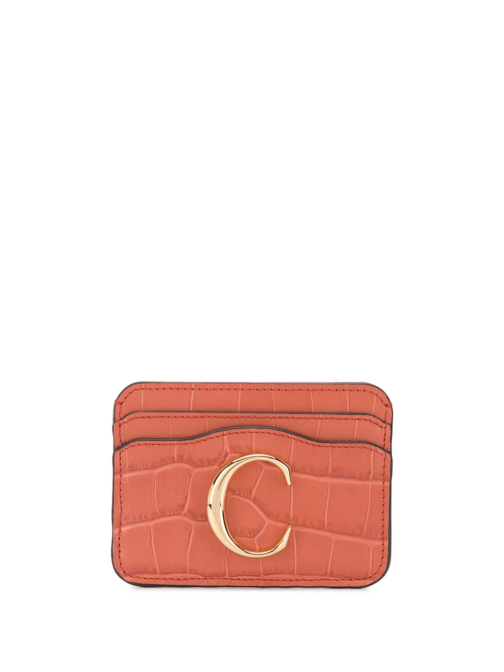 Chloé картхолдер с металлическим логотипом