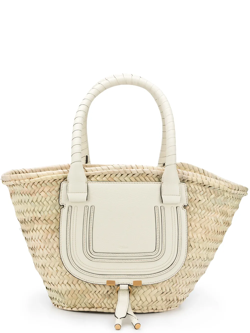 Click to view more detailed imagery on our partner's website Chloé Medium Marcie Basket Tote In Metallic