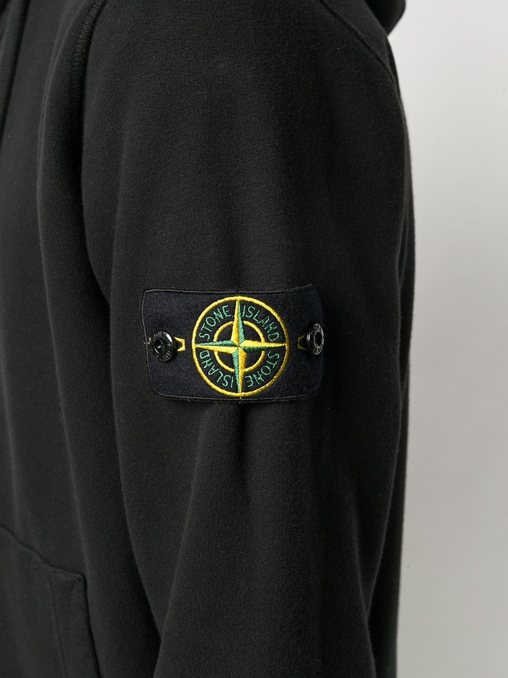 фото Stone island худи на молнии с нашивкой-логотипом