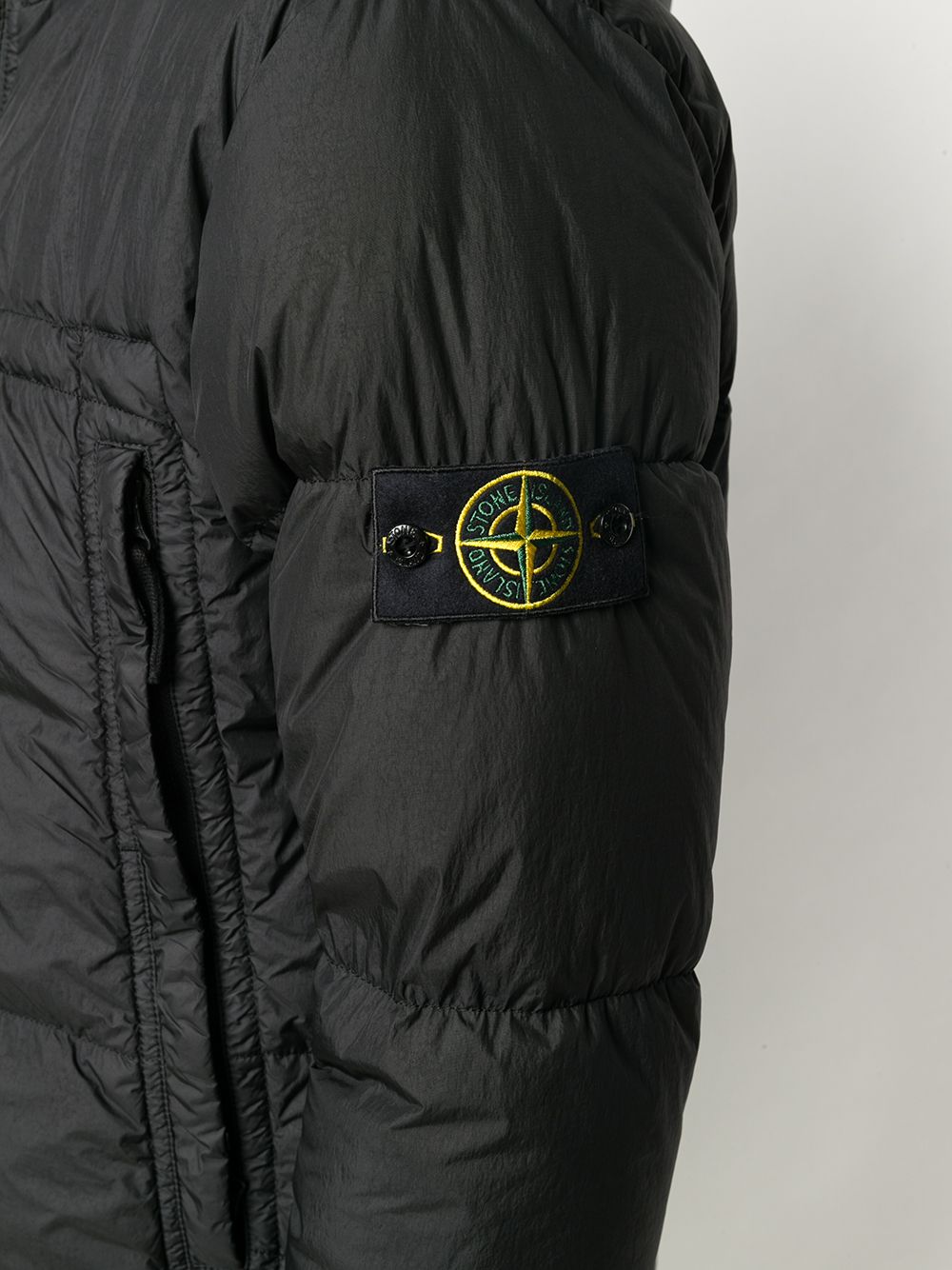 фото Stone island пуховик с нашивкой-логотипом