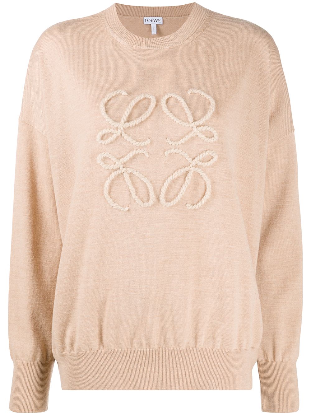 фото Loewe anagram embroidered fine knit jumper