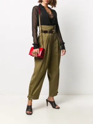 パンツ GIVENCHY FW20 HIGH WAIST TROUSERS (BW50CN11VS_305) Givenchy High Waist Trouser Brown 100% Viscose FR Size – LOZURI®