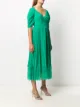 Self-Portrait pleated flared midi dress