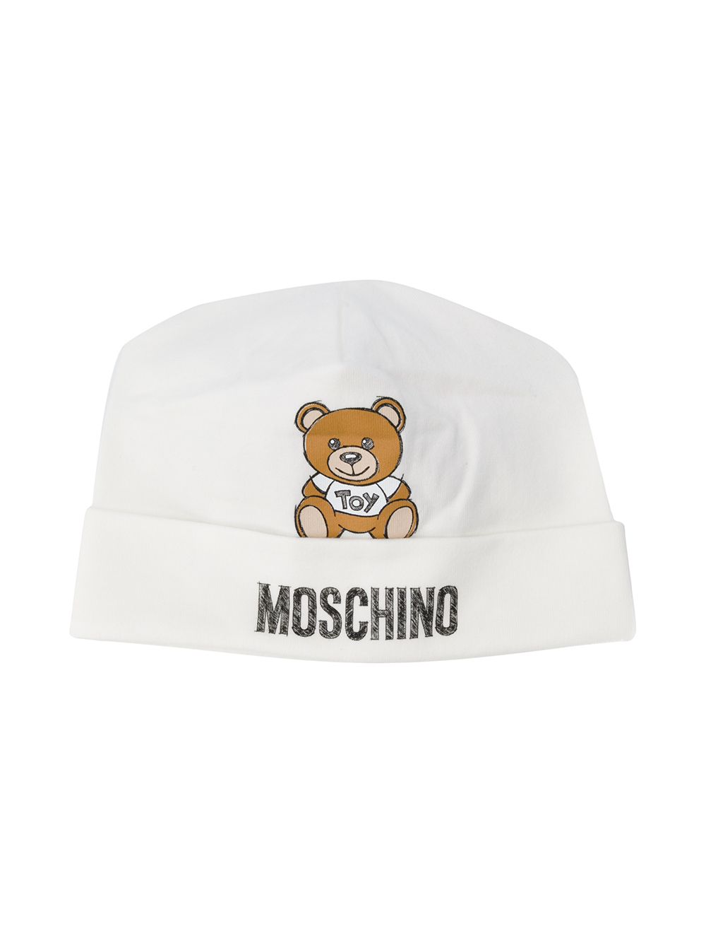 фото Moschino kids шапка бини teddy toy с логотипом