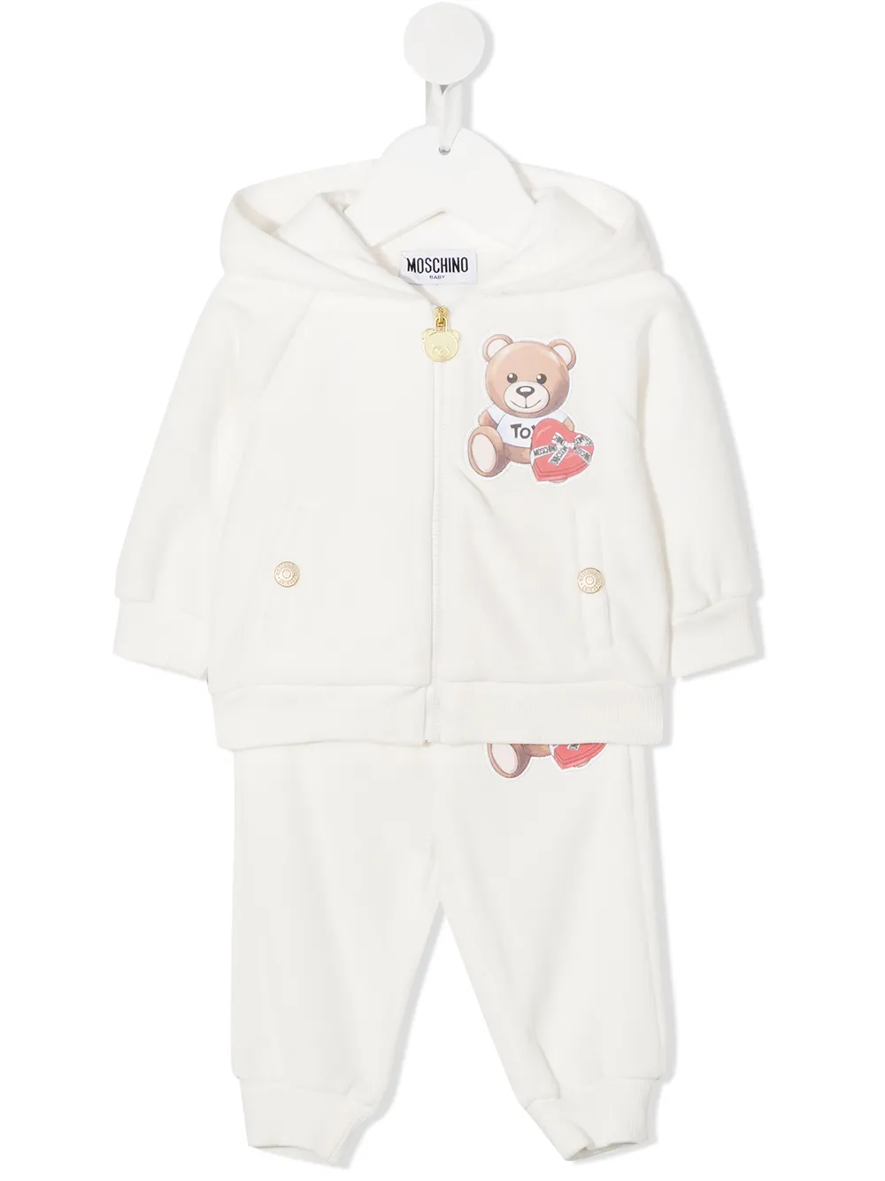 Moschino Kids Teddy Bear Logo Print Hooded Tracksuit Set Farfetch