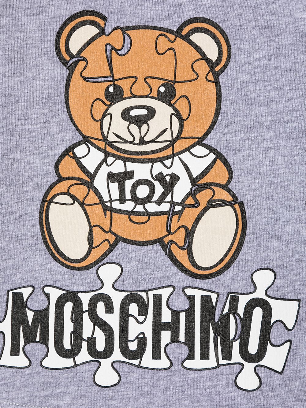 фото Moschino kids толстовка с принтом puzzle teddy