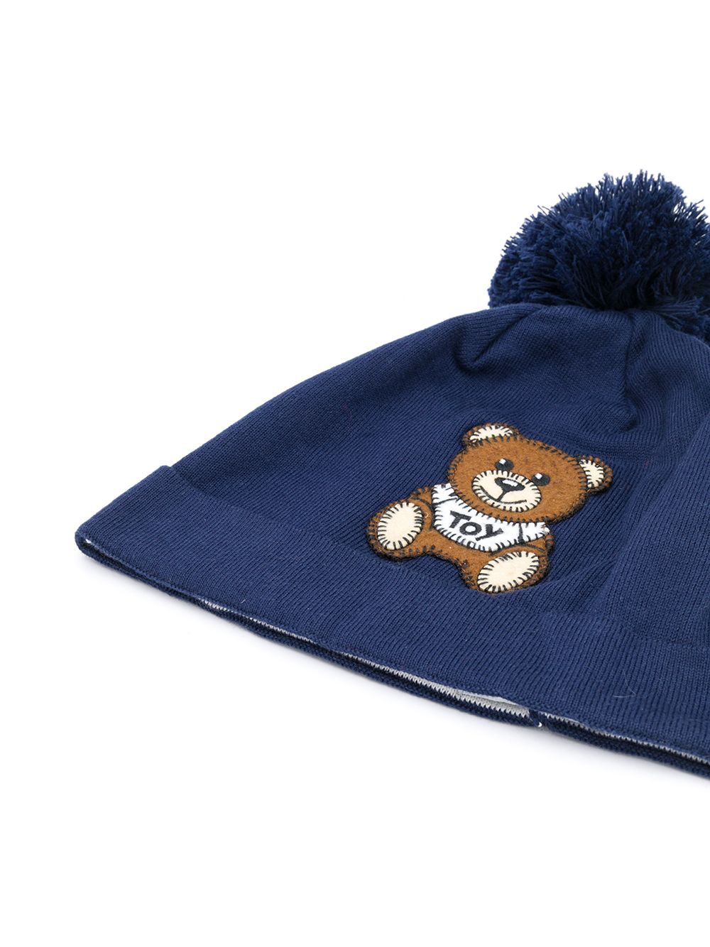 фото Moschino kids шапка бини teddy bear с помпоном