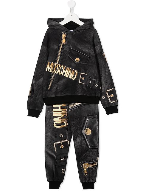 moschino tape joggers black