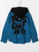 Image 2 of Moschino Kids check panel hoodie